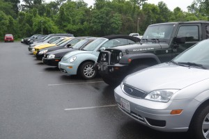 Junior owned cars in Lot A.