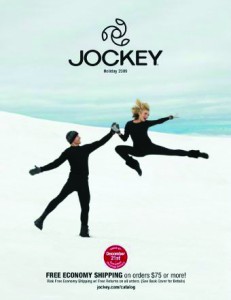 Booth in a Jockey ad.